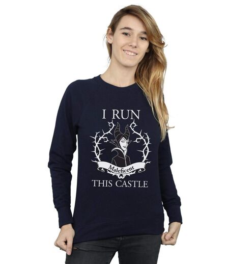 Disney - Sweat MALEFICENT RUN THIS CASTLE - Femme (Bleu marine) - UTBI12329