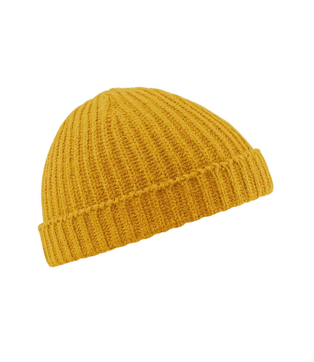 Beechfield Unisex Retro Trawler Winter Beanie Hat (Mustard) - UTRW246-1