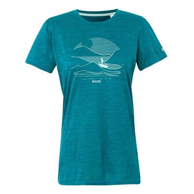 T-shirt fingal live free be wild femme bleu Regatta