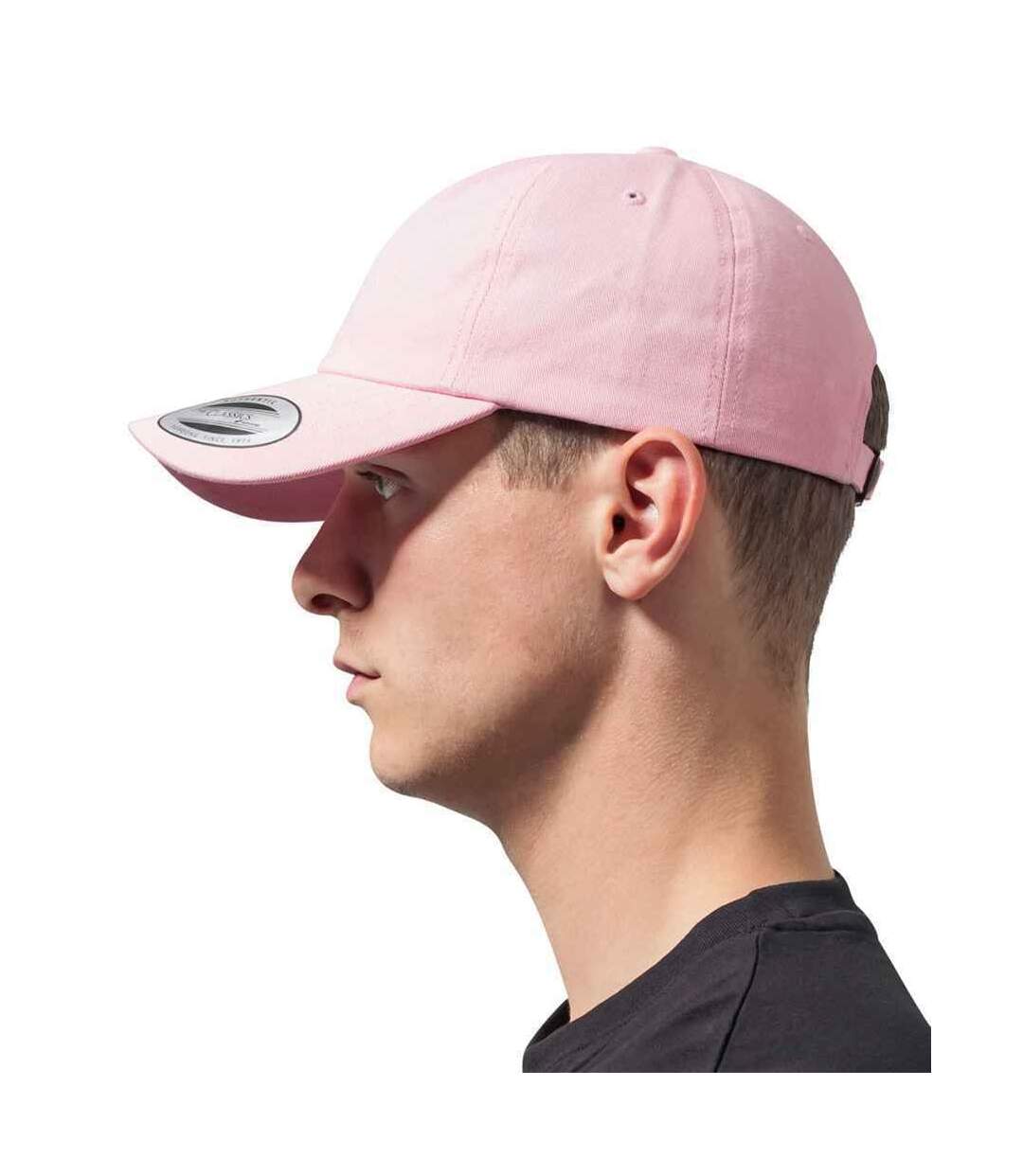 Casquette à profil bas adulte rose Flexfit-3