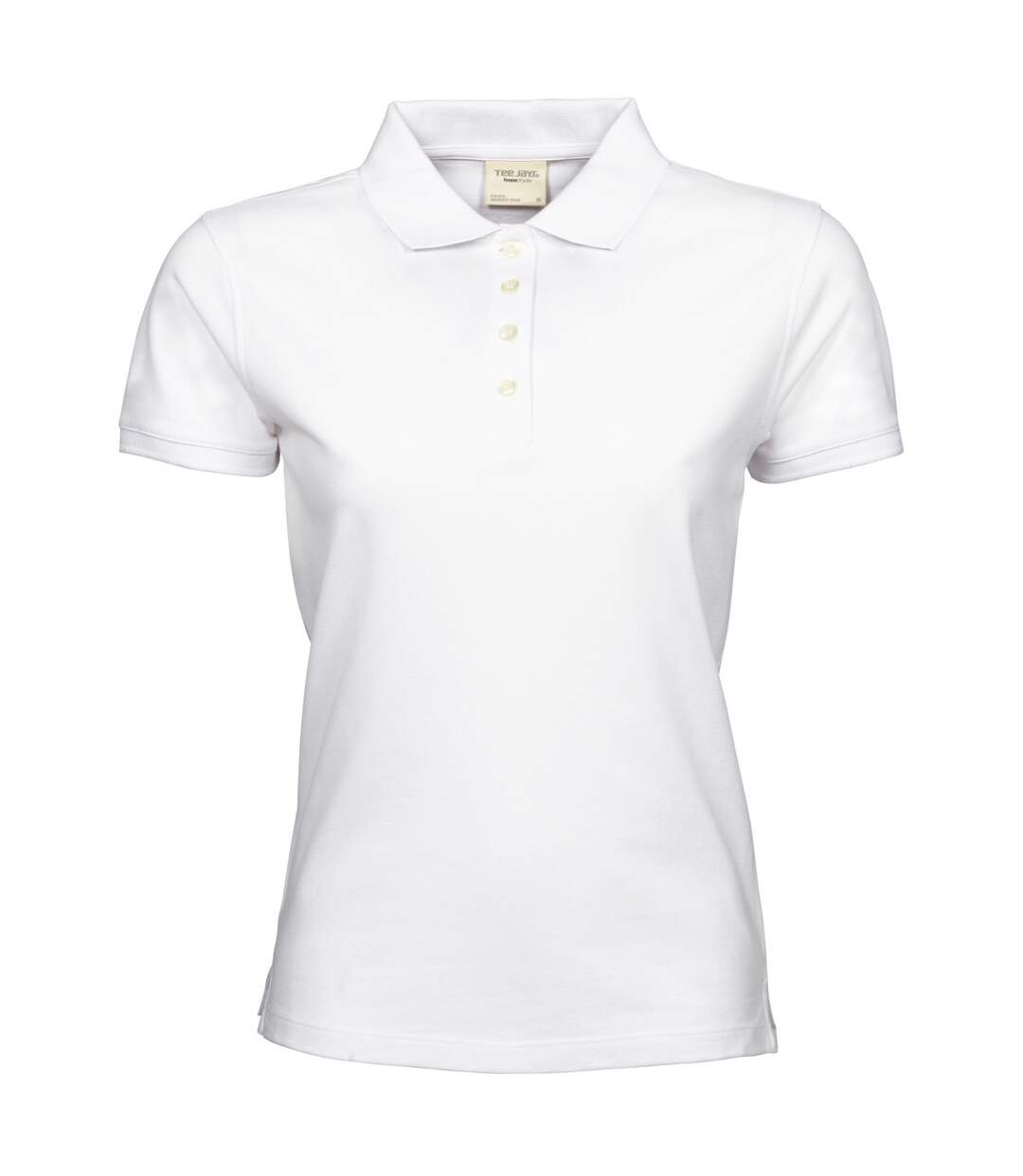 Polo à manches courtes 100% coton femme blanc Tee Jays-1