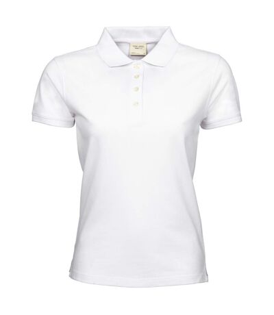 Polo à manches courtes 100% coton femme blanc Tee Jays