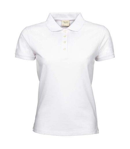 Polo à manches courtes 100% coton femme blanc Tee Jays