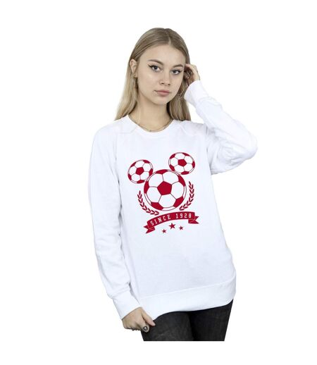 Disney Sweatshirt femme/femme Mickey Football Head (Blanc) - UTBI28765