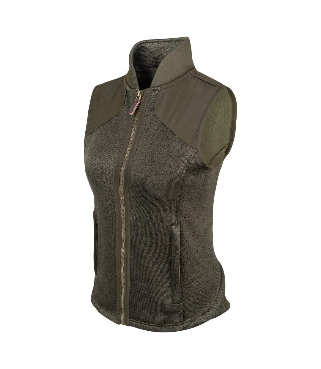 Womens/ladies Melange Fleece Gilet Dark Olive Jack Pyke-3