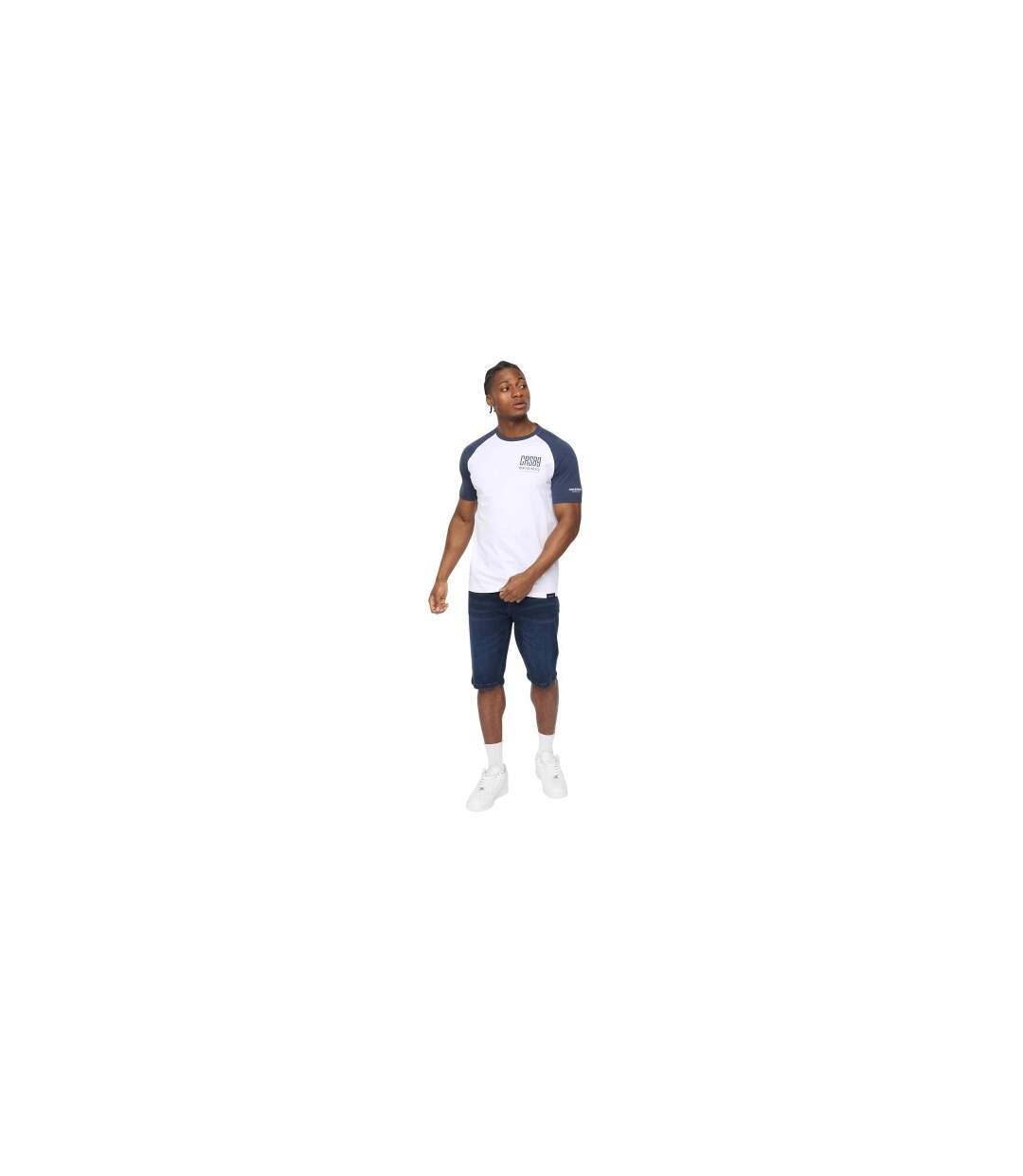 Mens Bretsby T-shirt Navy Crosshatch-2