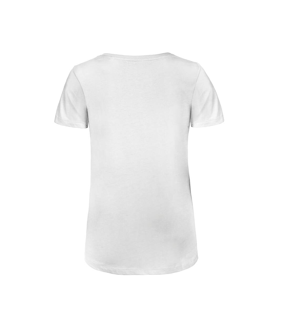 Womens/ladies Inspire Organic Cotton V Neck T-shirt White B&C-2