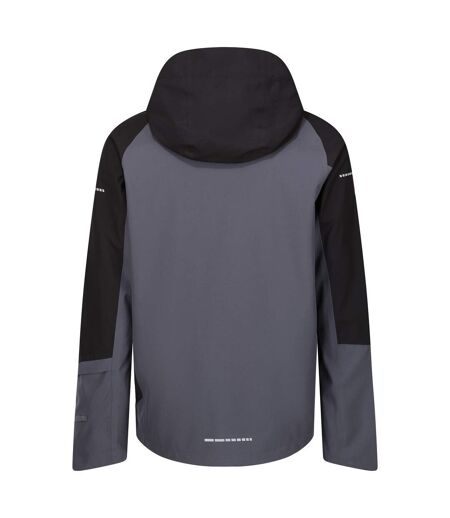Mens Contrast Detail Waterproof Jacket Seal Grey Black Regatta Professional
