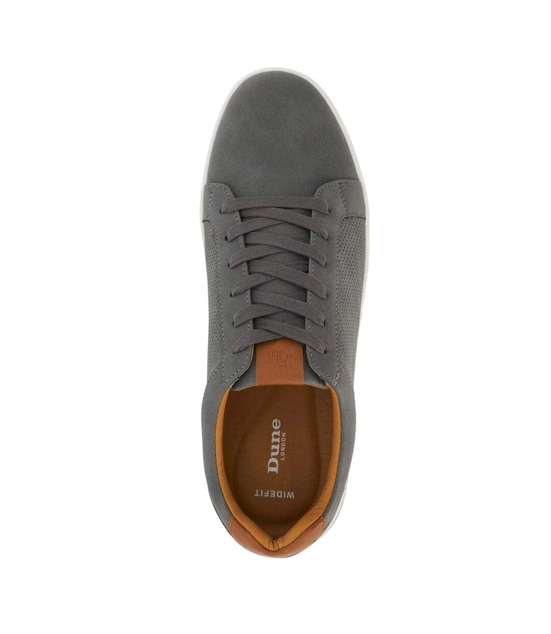 Mens Tezzy Canvas Low Cut Trainers Grey Dune London-3