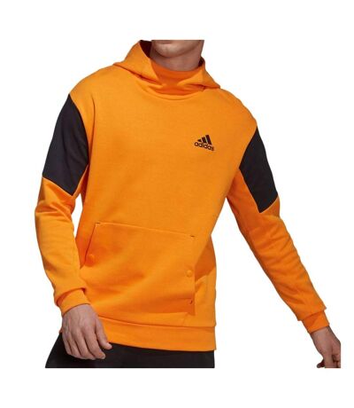 Sweat à Capuche Orange Homme Adidas Gameday - M