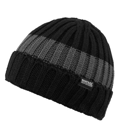 Bonnet Davion Homme Noir Gris Foncé Regatta