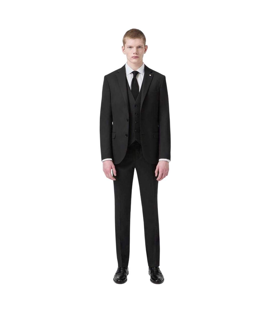 Mens Formal Trousers Black Twisted Tailor-1
