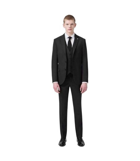 Mens Formal Trousers Black Twisted Tailor