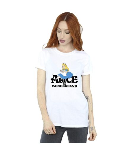 Disney - T-shirt ALICE IN WONDERLAND TEA DRINKER CLASSIC - Femme (Blanc) - UTBI9023