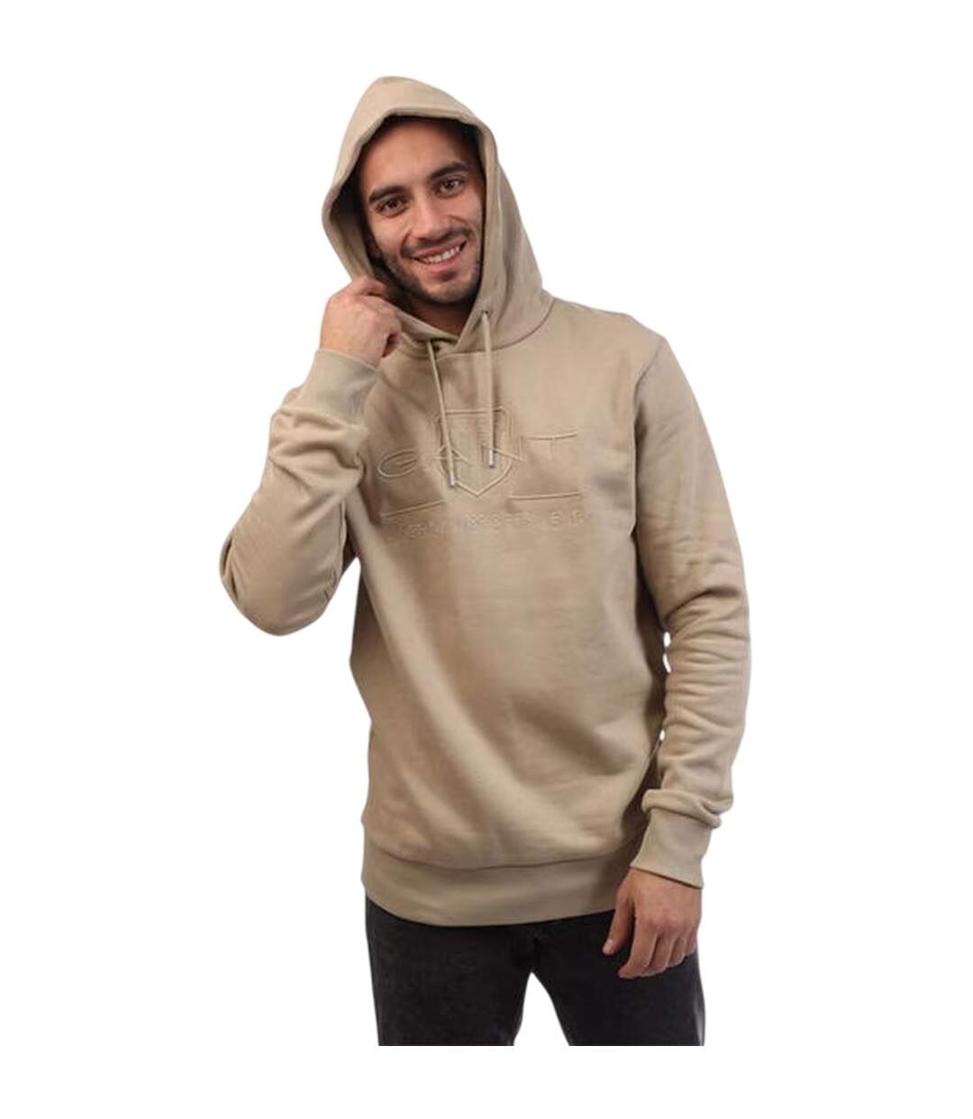 Sweat À Capuche Archive Shield Homme Beige Gant-1