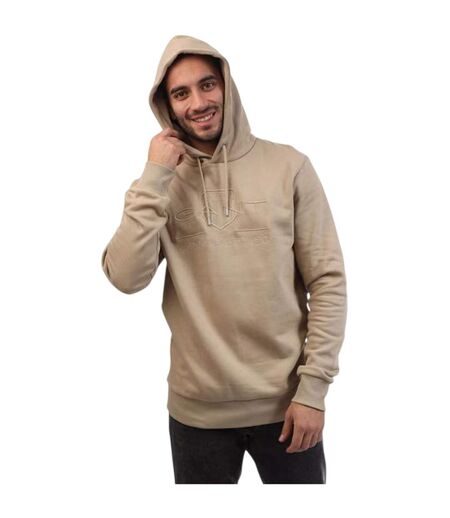 Sweat À Capuche Archive Shield Homme Beige Gant