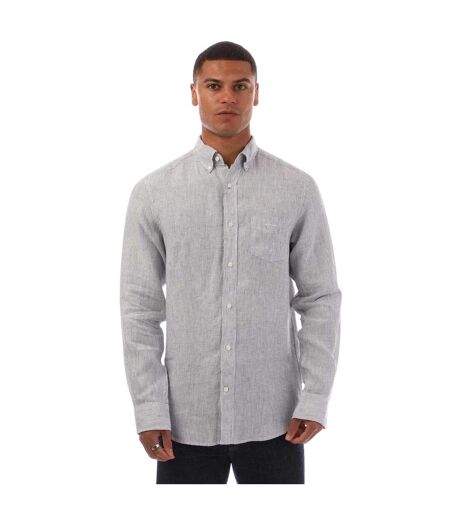 Chemise Motif/style Fines Rayures Homme Blanc Gant