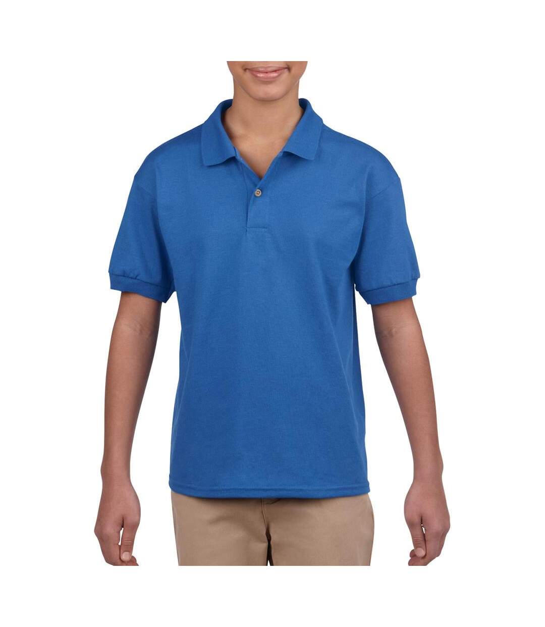Dryblend polo enfant unisexe bleu royal Gildan-4