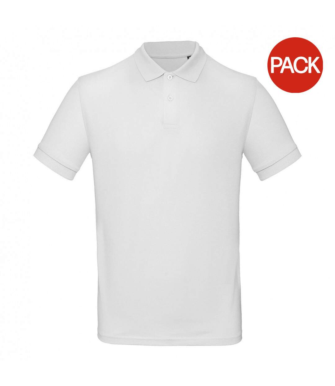 Polos homme blanc neige B&C-1