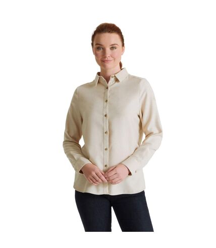 Craghoppers Womens/Ladies Dornoch Marl Long-Sleeved Shirt (Light Raffia) - UTCG1818