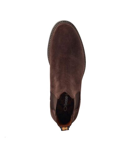 Mens hooper suede chelsea boots dark brown Base London