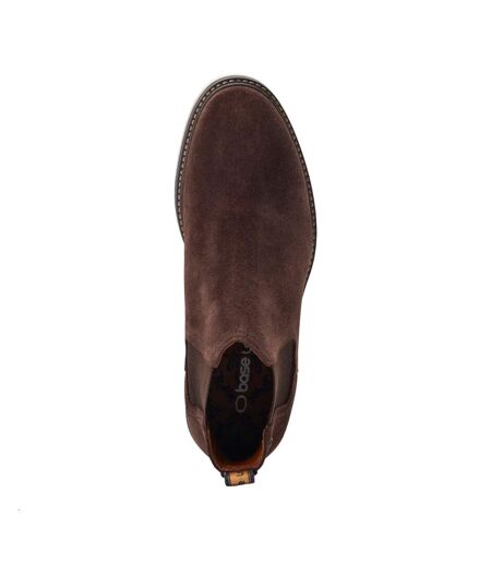 Mens hooper suede chelsea boots dark brown Base London