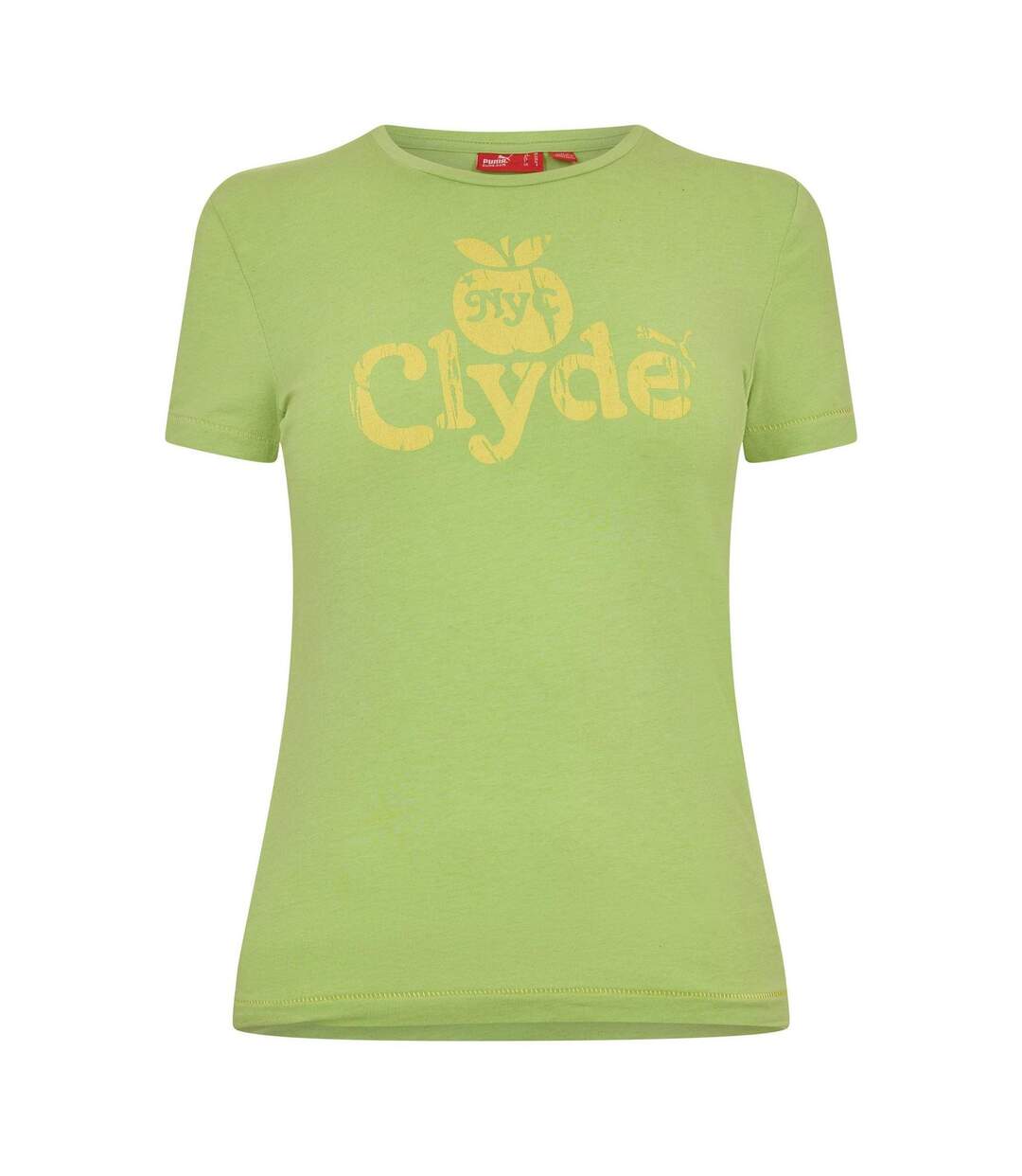 Womens/ladies Clyde Regular T-shirt Green Puma-1