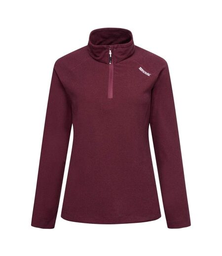 Haut Polaire À Col Montant Zippé Motif/style À Rayures Montes Femme Pourpre Regatta