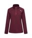 Haut Polaire À Col Montant Zippé Motif/style À Rayures Montes Femme Pourpre Regatta-2