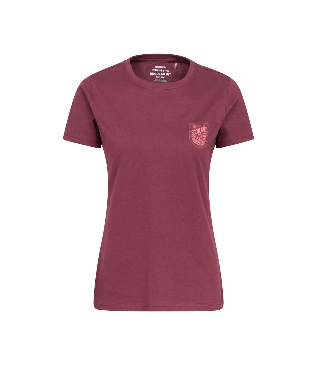 T-shirt Imprimé Scotland Femme Bordeaux Mountain Warehouse-1