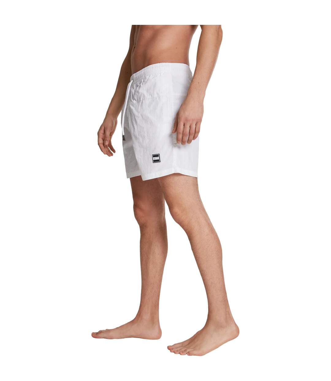Mens Block Swim Shorts White Urban Classics-3