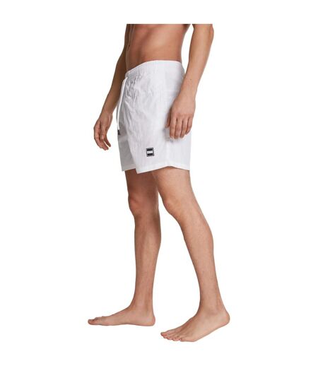 Mens Block Swim Shorts White Urban Classics
