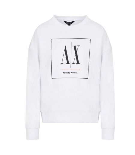 Sweat Motif/style Rectangulaire Femme Blanc Armani Exchange