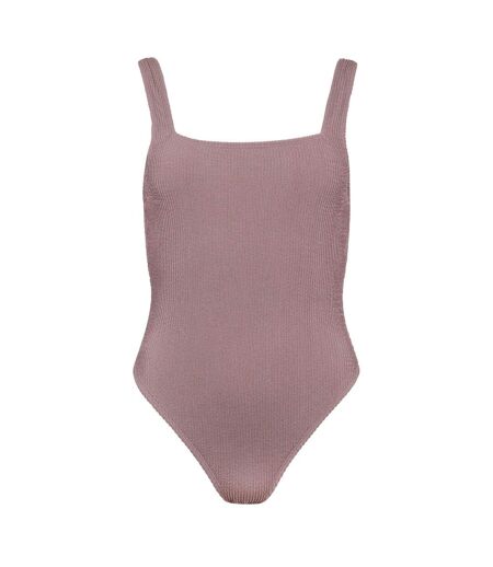Womens/ladies Crinkled One Piece Swimsuit Mocha Jack Wills