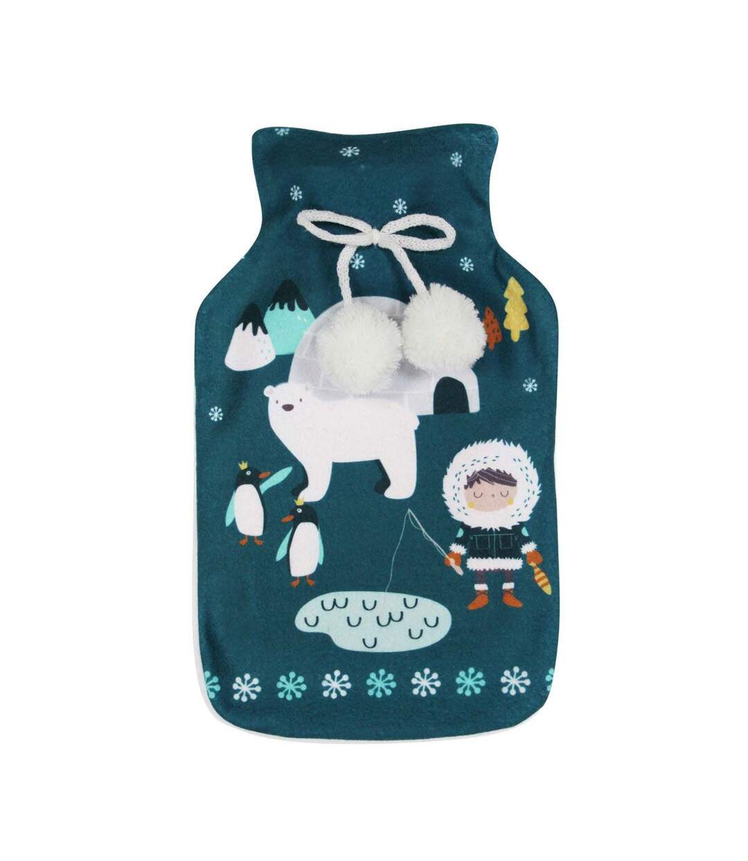Bouillotte Polaire Imprimé Igloo 34cm Bleu-1