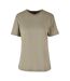 Womens/ladies oversized t-shirt pale olive Build Your Brand-1