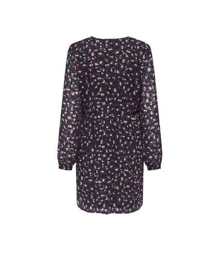 Robe marine/bordeaux femme only button