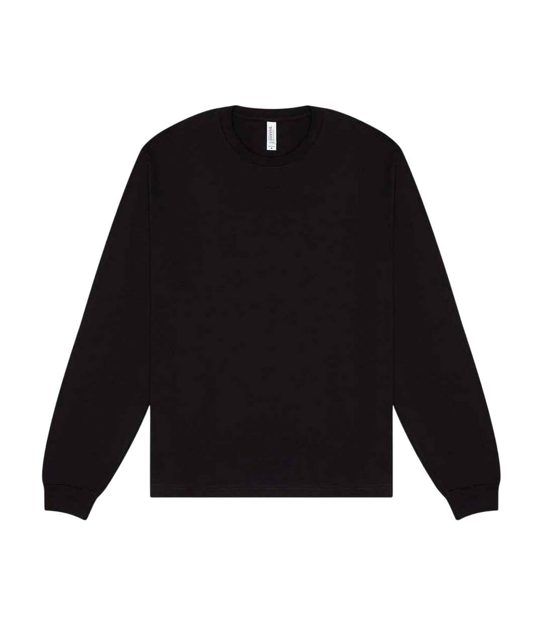 Unisex Adult Heavy Boxy Long-sleeved T-shirt Black Bella + Canvas-1