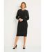 Robe pull courte brillante maille poilue-1
