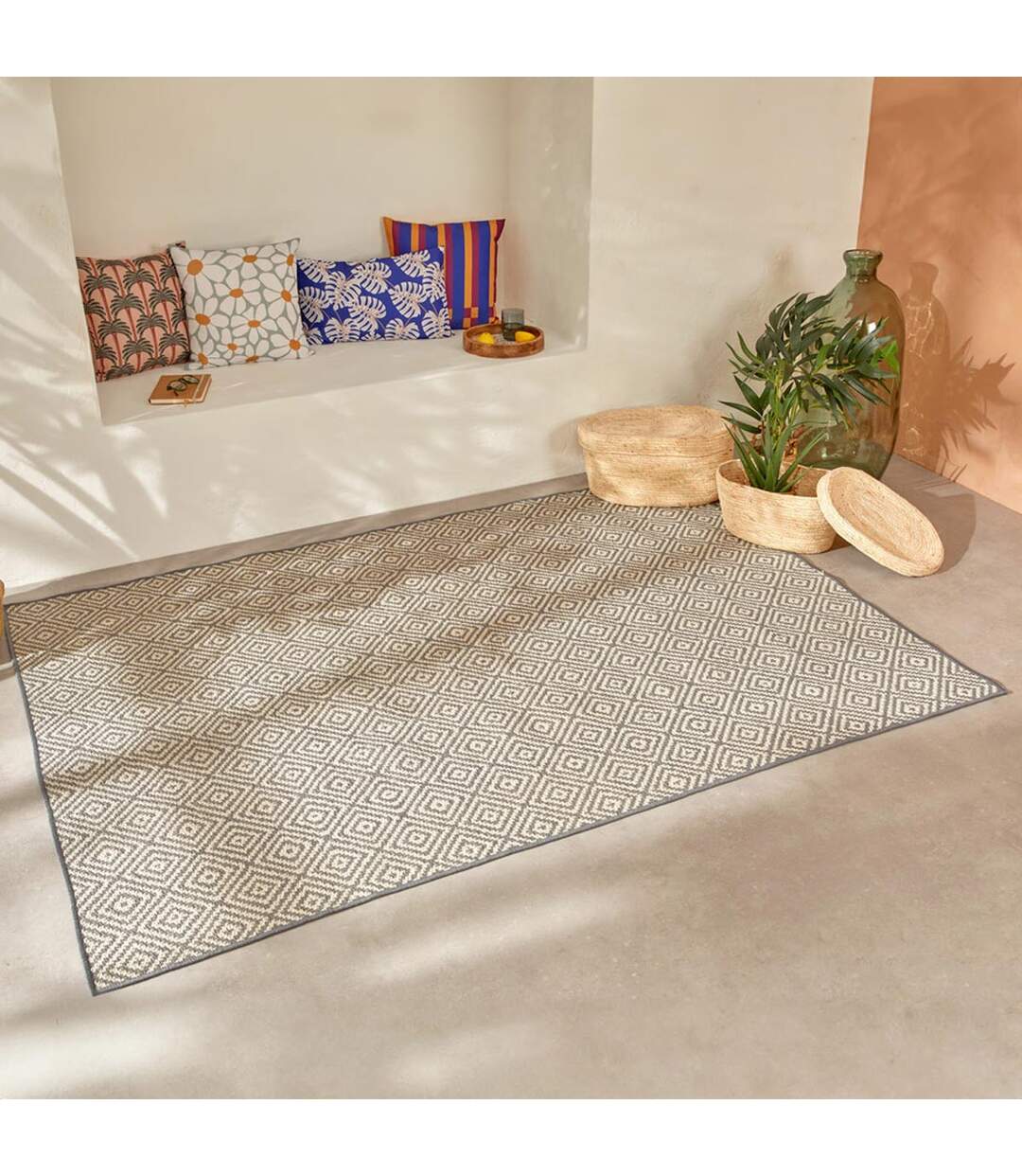 Tapis Intérieur & Extérieur Ilanga 150x200cm Gris-3