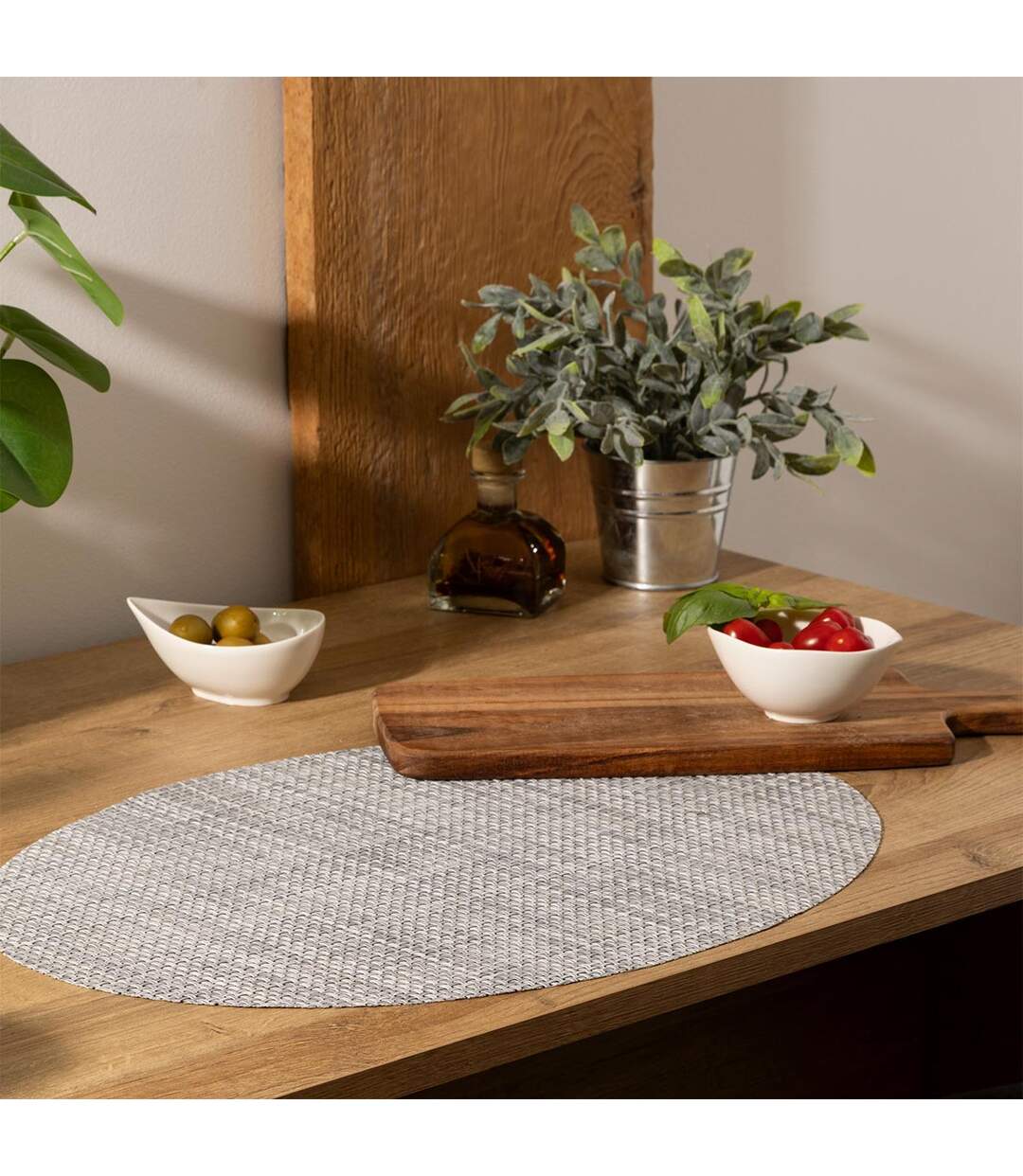 Set de Table Ovale Maoli 35x48cm Gris Bleu-3