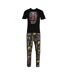 Mens Cinematic Cotton Pyjama Set Black Multicoloured Deadpool-1