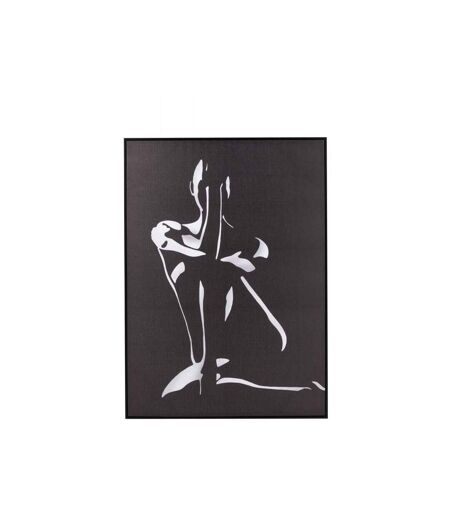 Paris Prix - Tableau Déco femme 82x122cm Blanc & Noir