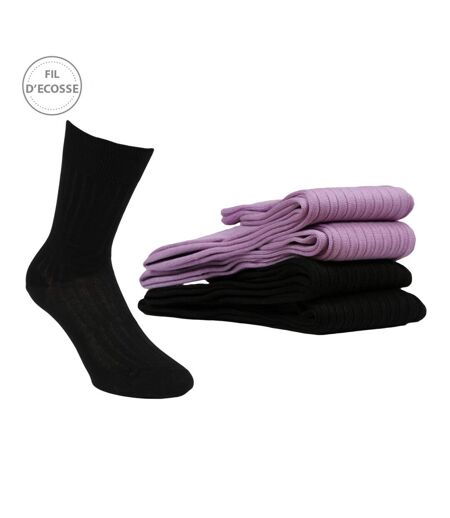 Chaussettes Homme Lot de 4 Fil d'Ecosse