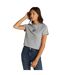 Womens/ladies Varsity Logo Regular Crop Top Grey Heather Tommy Jeans-1