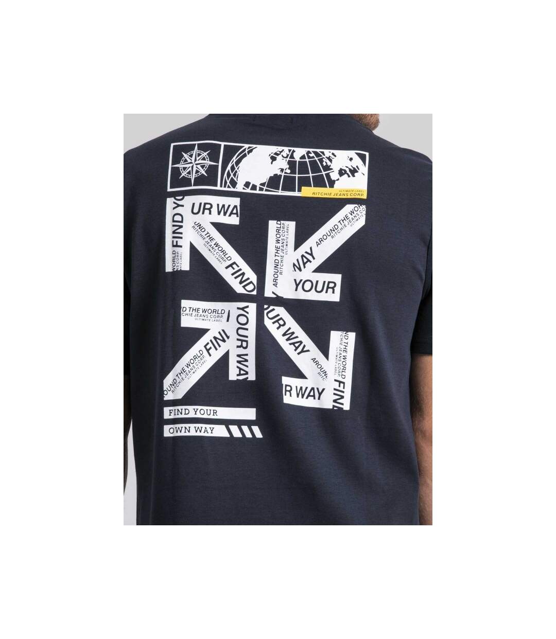 T-shirt col rond oversize pur coton JOEDEN-3