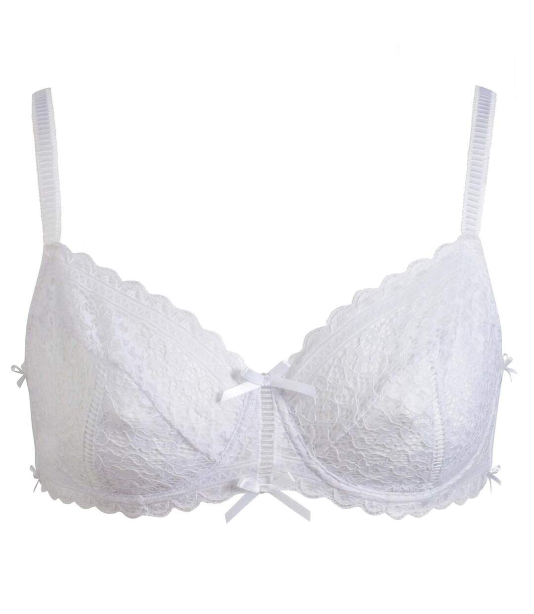 Soutien-gorge à armatures grand maintien blanc Elena