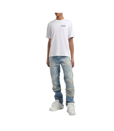 T-shirt Motif/style Logo Bones Homme Blanc Amiri
