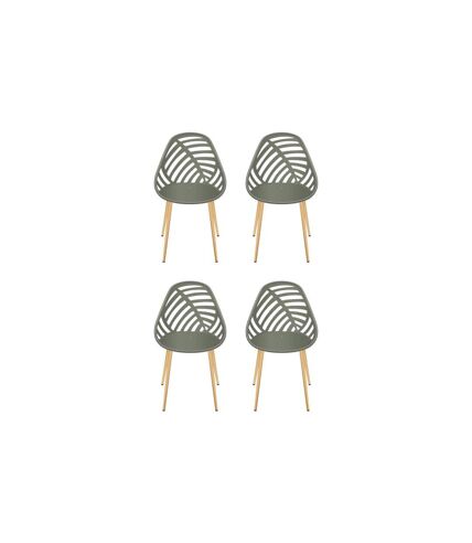 Lot de 4 Chaises de Jardin Alameda 83cm Vert Olive