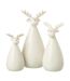 Lot de 3 Rennes Déco Ovales 21cm Écru-1